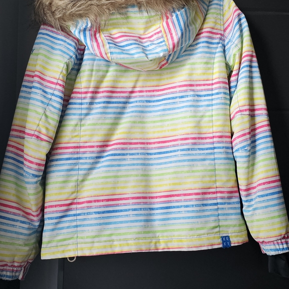 Roxy Kids Vibrant Striped Raincoat - Picture 2 of 4